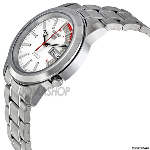 Seiko 5 Automatic Stainless Steel White Dial Mens Watch SNKK25 WATCHES 2