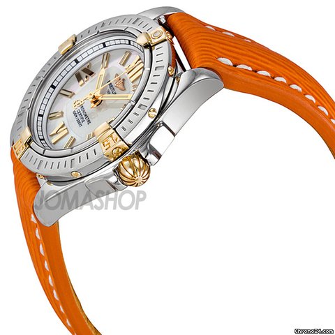 Breitling Lady Cockpit Mother of Pearl Orange Leather Ladies Watch B7135612/A662 WATCHES 2