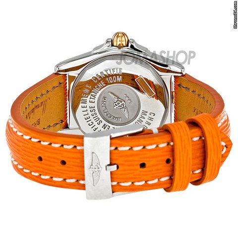 replica Breitling Lady Cockpit Mother of Pearl Orange Leather Ladies Watch B7135612/A662 WATCHES 1