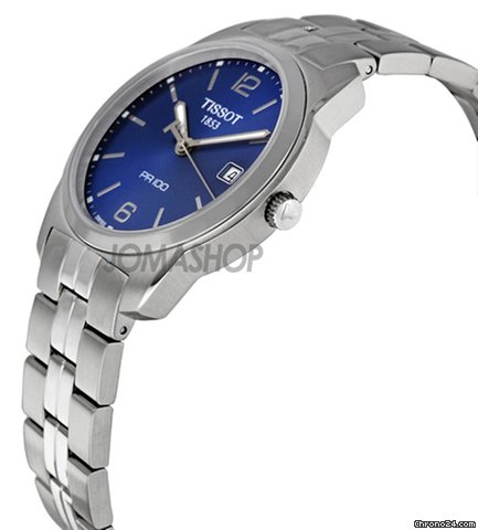 Tissot PR 100 Blue Dial Bracelet Mens Watch T0494101104701 WATCHES 2