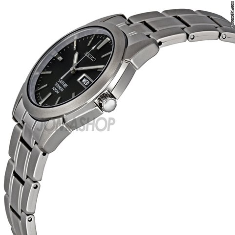 Seiko Black Dial Titanium Mens Watch SGG731 WATCHES 2