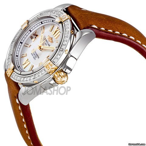 Breitling Cockpit Lady Diamond Brown Leather Watch B7135653-A662 WATCHES 2