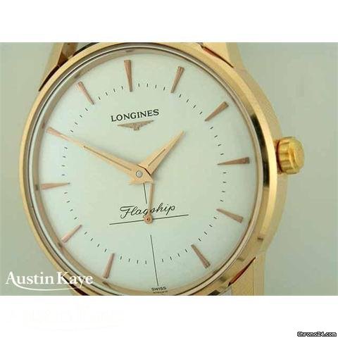 Longines Flagship Re-edition 18ct Rose Gold automatic on strap WATCHES 2