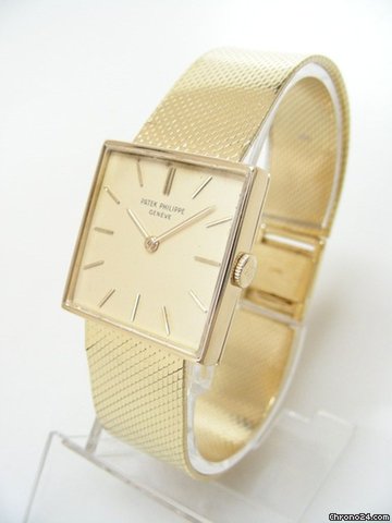 Patek Philippe Classique 3430 vintage carre full yellow gold/complet or jaune cadran gold dial WATCHES 2