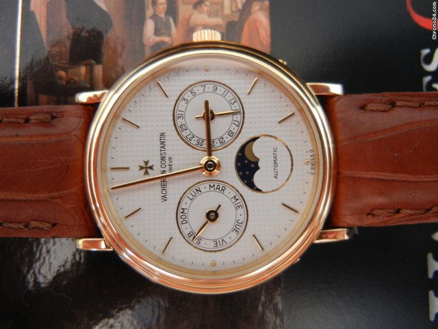 replica Vacheron Constantin GENEVE MOON PHASE GOLD WATCHES 1
