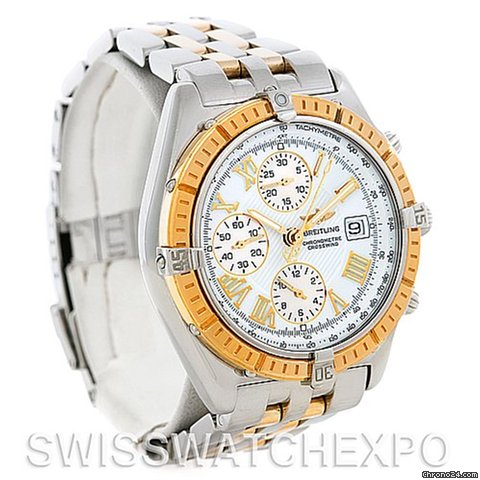 replica Breitling Windrider Crosswind Steel And Gold Watch WATCHES 1