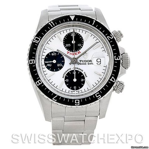 Tudor Tiger Woods Chronograph Steel Mens Watch 79280 Nos WATCHES 2