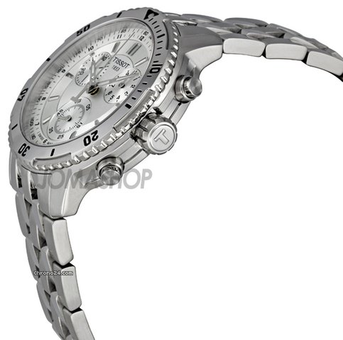 Tissot PRS 200 Silver Dial Chronograph Stainless Steel Bracelet Mens Watch T067.417.11.031.00 WATCHES 2