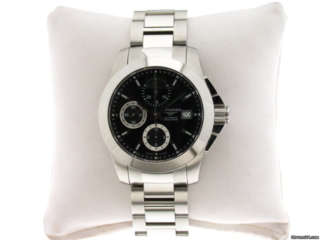 Longines CONQUEST CHRONO AUTOMATICO ACCIAIO NERO WATCHES 2