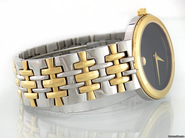 replica Movado Quarz Stahl/Gold WATCHES 1