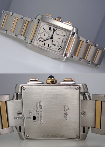 replica Cartier Tank Francaise Chronoreflex Gold/Steel WATCHES 1