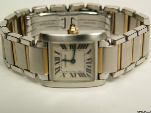 replica Cartier Tank Francaise steel and gold mod. 2300 WATCHES 1