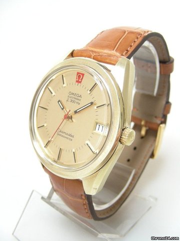 Omega Seamaster F 300 Hz yellow gold plated/or jaune plaque cadran gold dial WATCHES 2