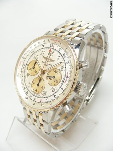 Breitling Navitimer chronographe 38mm steel and gold/or et acier cadran silver dial WATCHES 2
