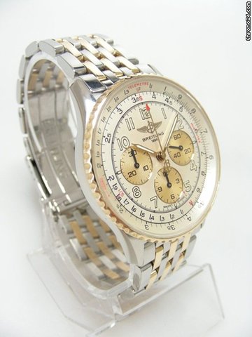 replica Breitling Navitimer chronographe 38mm steel and gold/or et acier cadran silver dial WATCHES 1