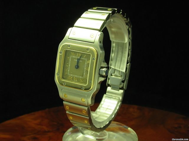 Cartier Santos Galbee 18kt 750 Gold / Edelstahl Damenuhr WATCHES 2