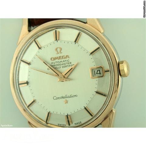 replica Omega Constellation Rose gold-capped automatic on strap WATCHES 1