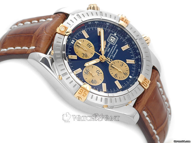 replica Breitling Chronomat Evolution Chronograph - 44mm Two-Tone (Stainless Steel & 18K Yellow Gold) - B13356 WATCHES 1