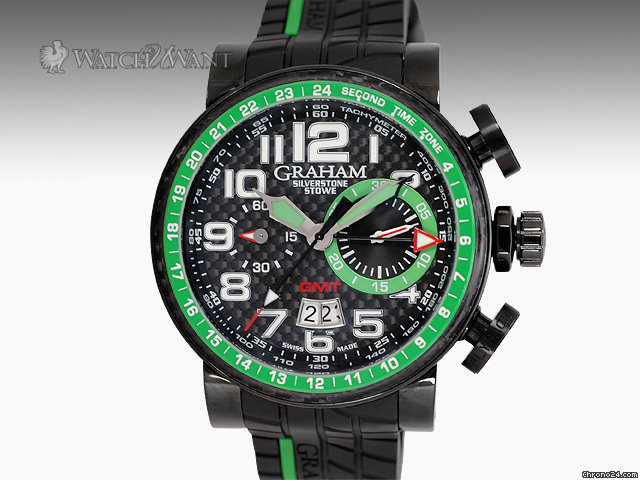 Graham Grand Silverstone Stowe GMT Green Machine Flyback Chronograph - 48mm PVD - Ref. 2BLCB.B07A.K56N - 250 PIECE LIMITED EDITION WATCHES 2