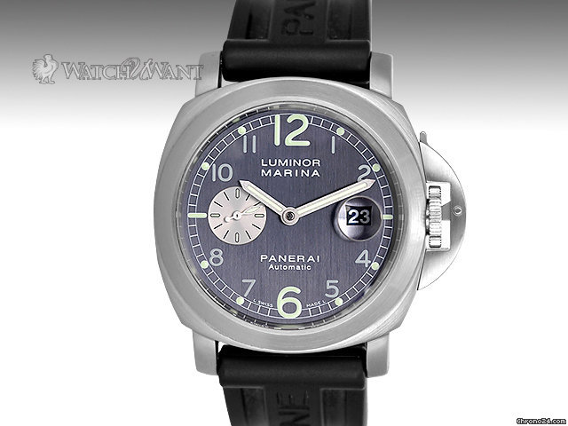 Panerai PAM 086 - Luminor Marina Automatic - 44mm Stainless Steel - Very Rare Anthracite Charcoal Dial WATCHES 2