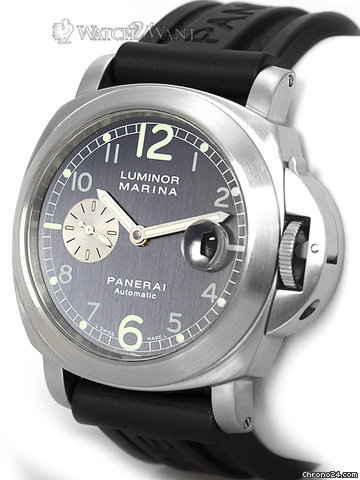 replica Panerai PAM 086 - Luminor Marina Automatic - 44mm Stainless Steel - Very Rare Anthracite Charcoal Dial WATCHES 1