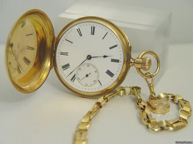 Patek Philippe HUNTING-CASE "POMME ET FILET" 18 CARAT ROSE GOLD POCKETWATCH WATCHES 2