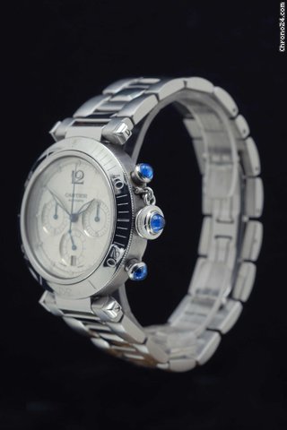 Cartier Pasha Chrono Chronograph Automatik in Edelstahl - Piquet 1185 Basis WATCHES 2