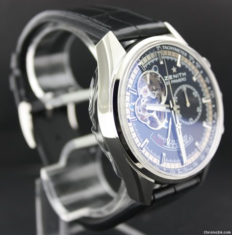 Zenith El Primero Chronomaster with crocodile strap and black dial WATCHES 2