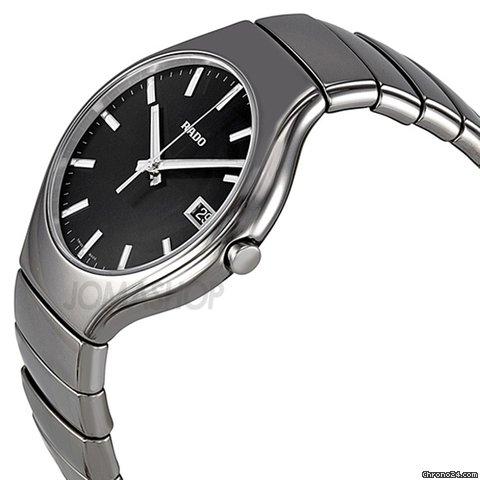 Rado True Black Dial Platinum-tone Ceramic Ladies Watch R27654162 WATCHES 2