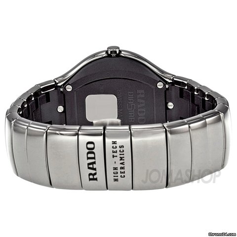 replica Rado True Black Dial Platinum-tone Ceramic Ladies Watch R27654162 WATCHES 1