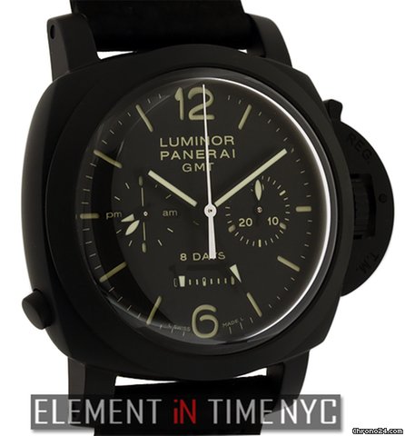 Panerai Luminor 1950 8 Days Chronograph Monopulsante GMT PAM 317 NIB WATCHES 2